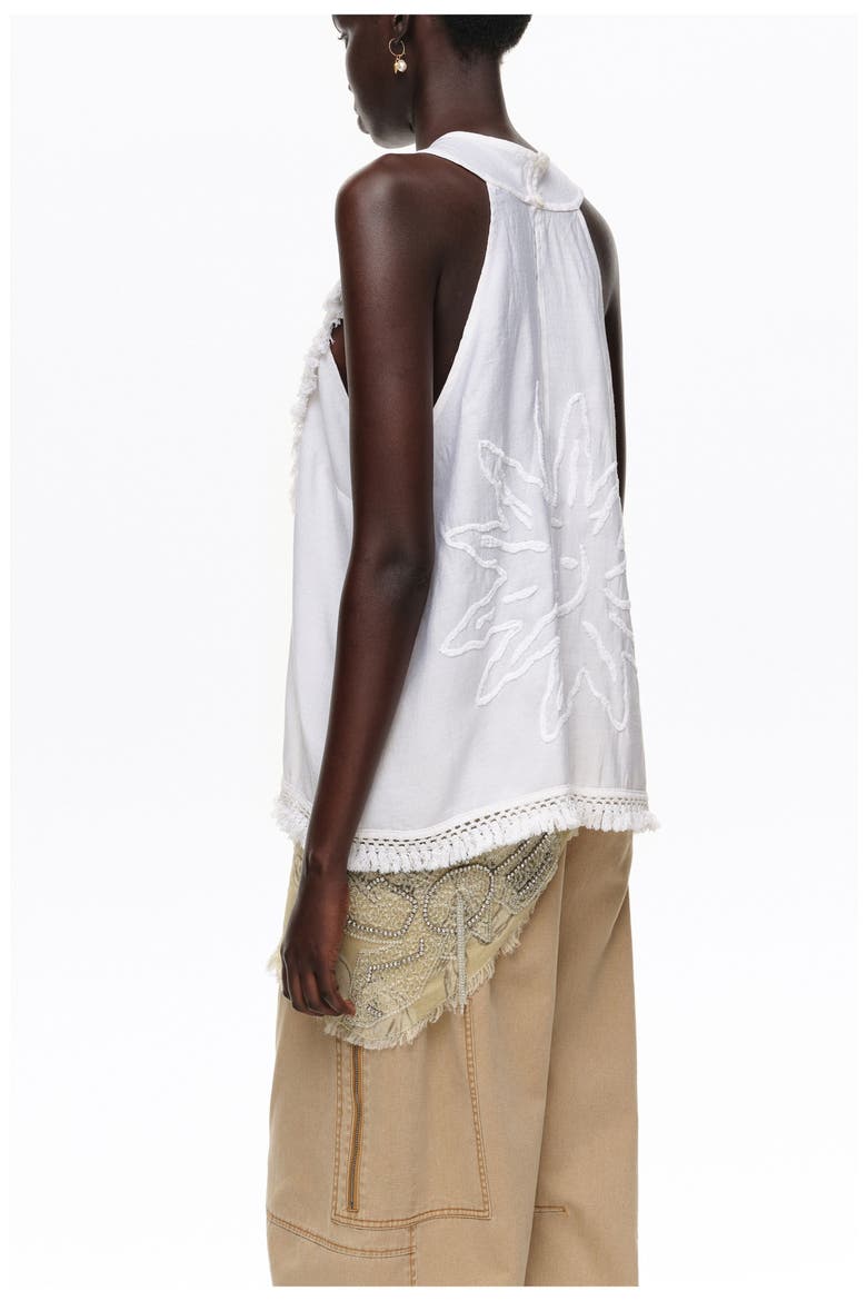 Fringed Wrap Top, Alternate, color, WHITE