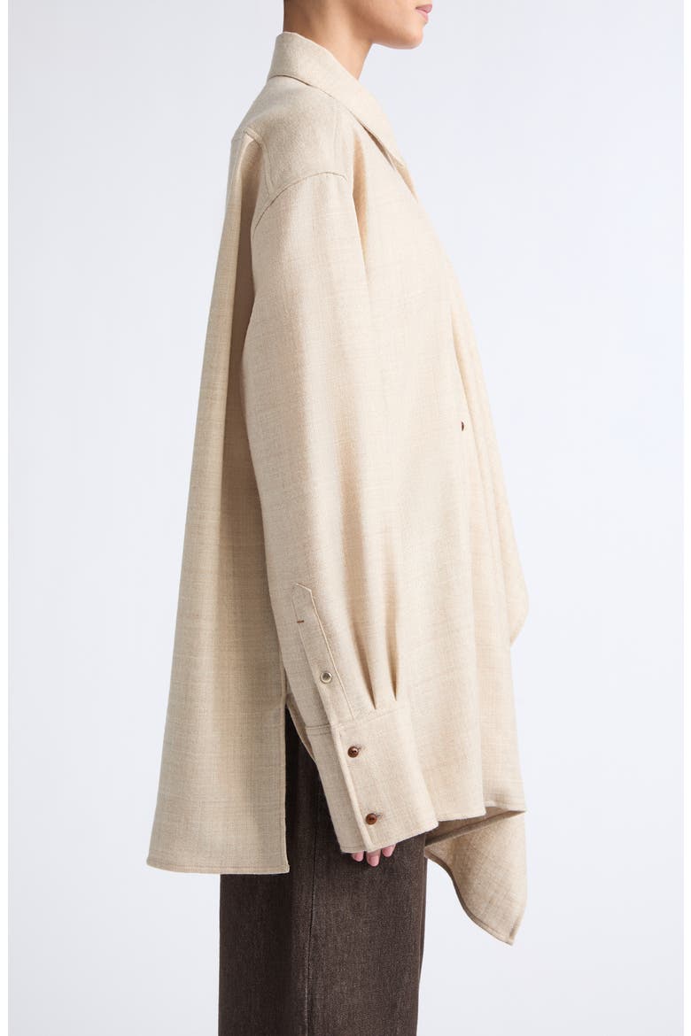 Tess Wool Asymmetric Shirt, Alternate, color, RYE