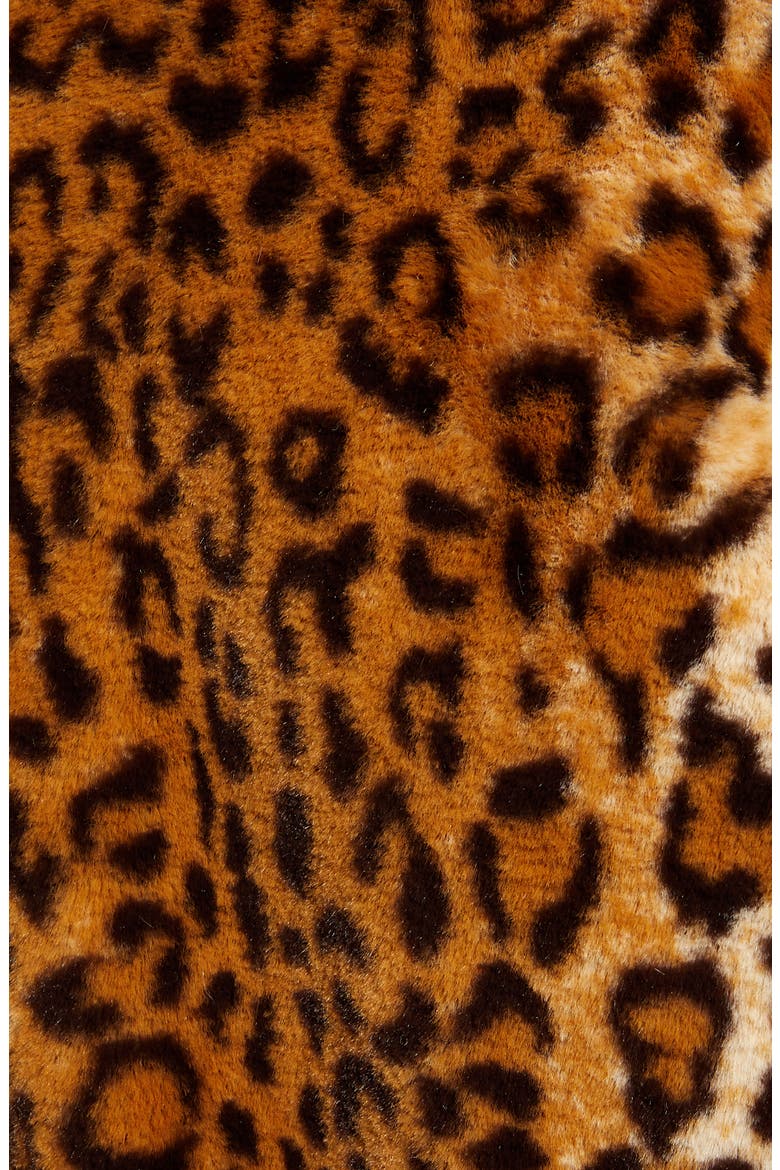 Leopard Faux Fur Bomber Jacket, Alternate, color, TAN- BROWN FAUX LEOPARD