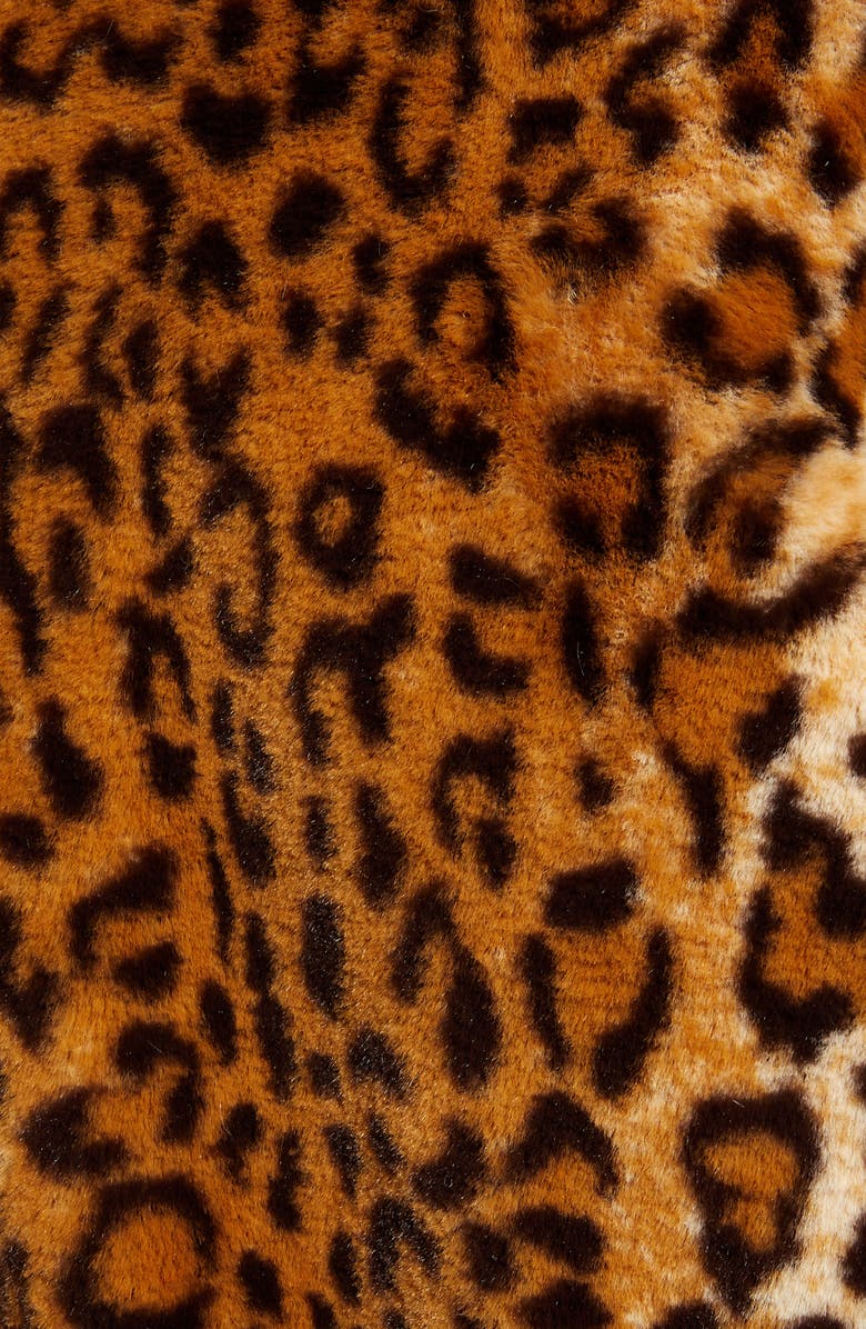 Treasure & Bond Leopard Faux Fur Bomber Jacket, Alternate, color,