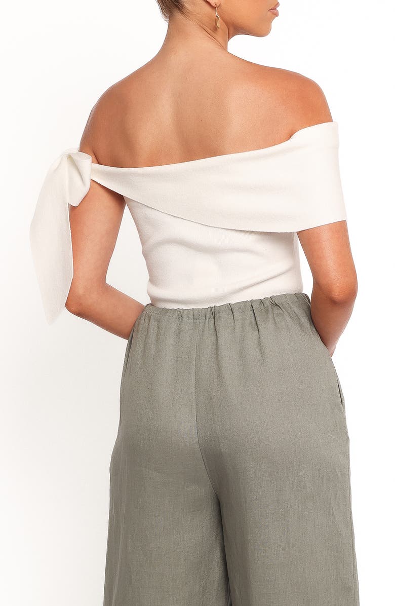 Petal & Pup Charama Bow Detail Off the Shoulder Knit Top, Alternate, color,