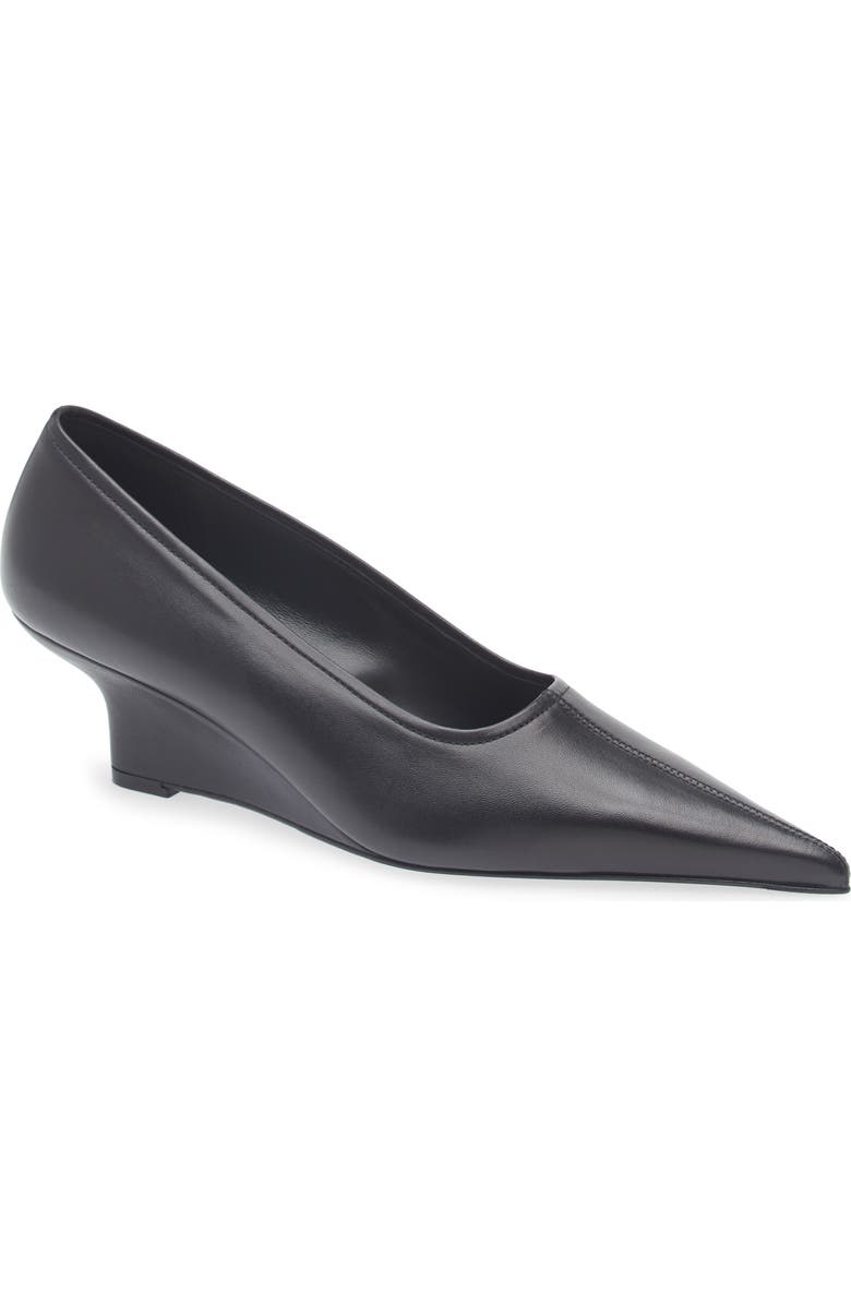 TOTEME Pointed Toe Wedge Pump, Main, color, Black
