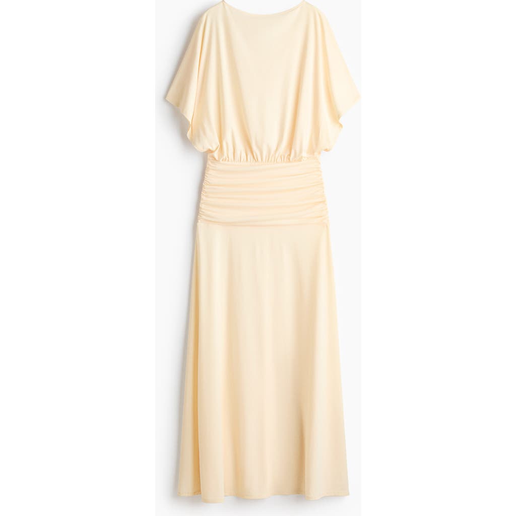 H&m Draped Maxi Dress In Neutral