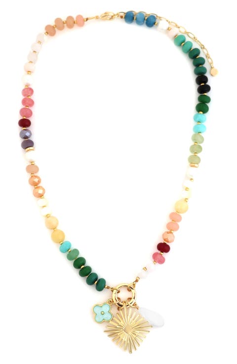 Multistone Charm Necklace