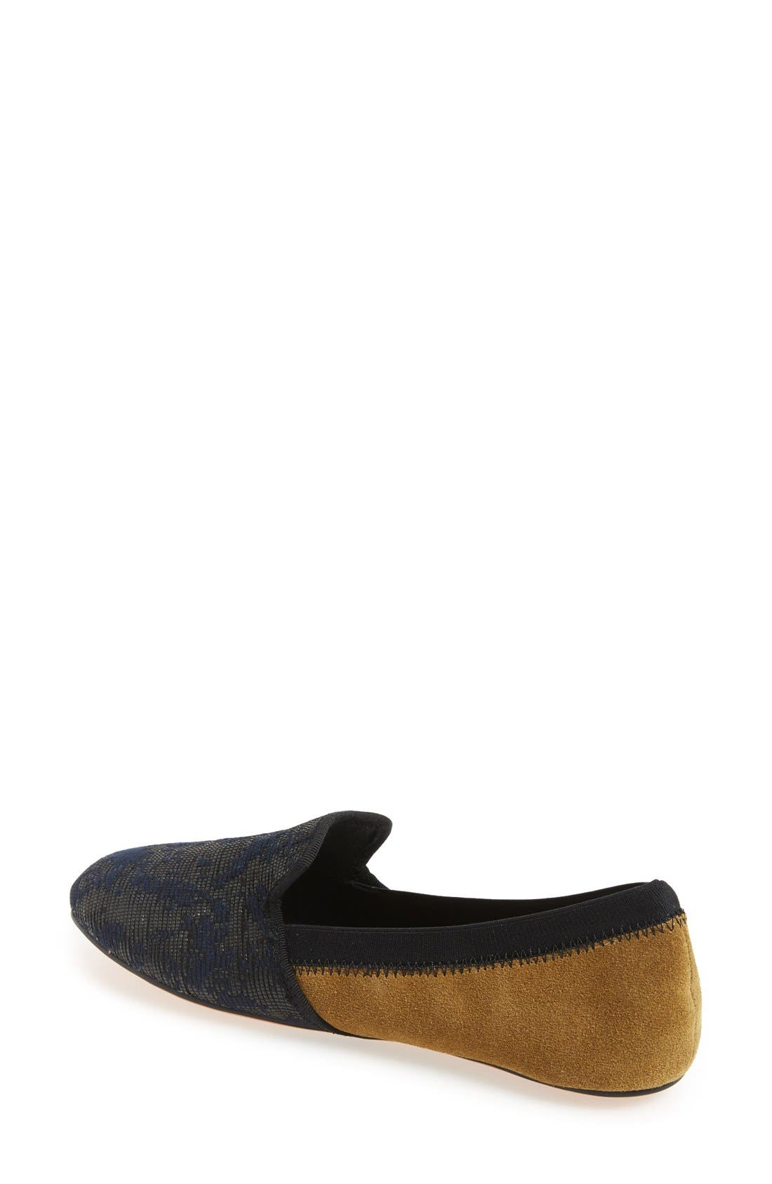Lucca Slipper, Alternate, color, NAVY FABRIC