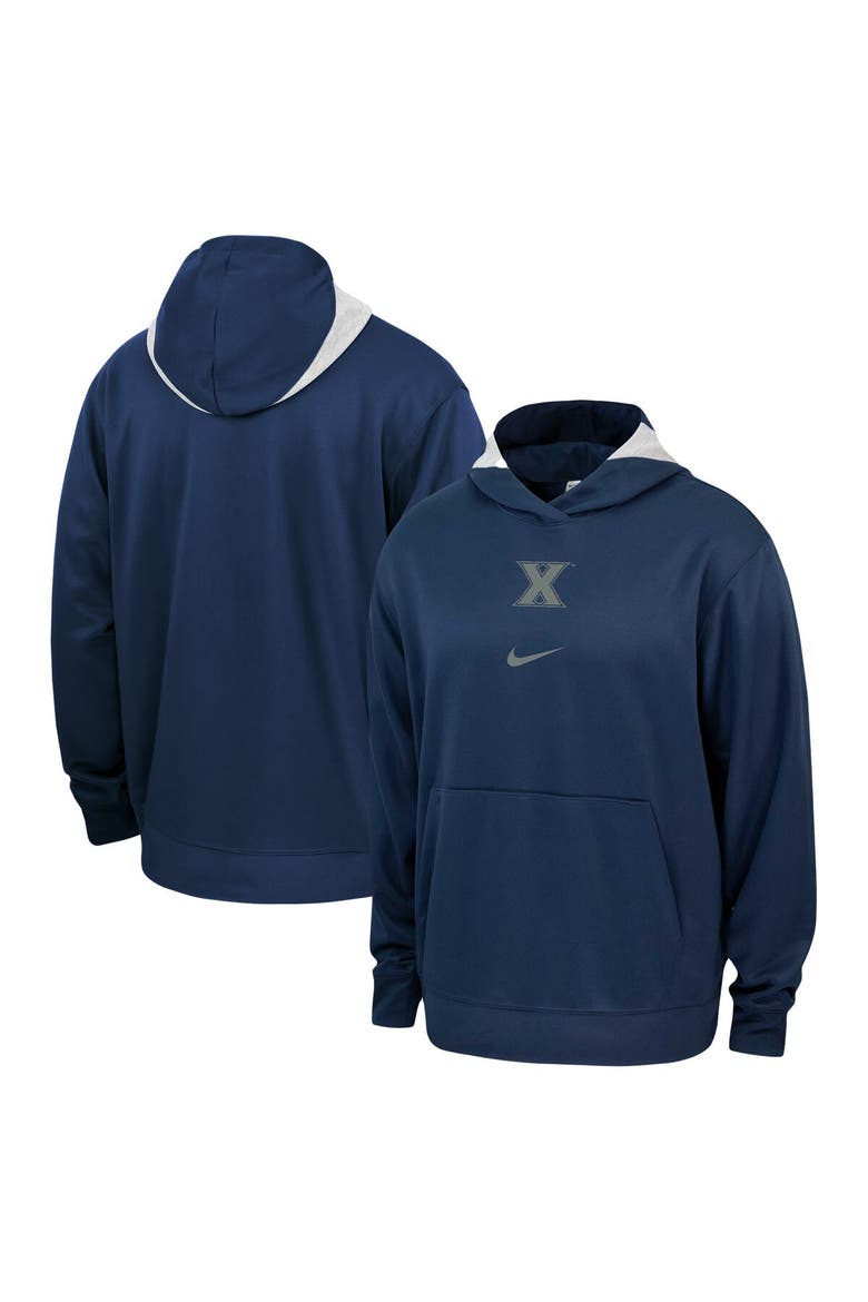 Men's Nike Navy Xavier Musketeers Basketball Spotlight Performance Pullover Hoodie, Alternate, color, Navy
