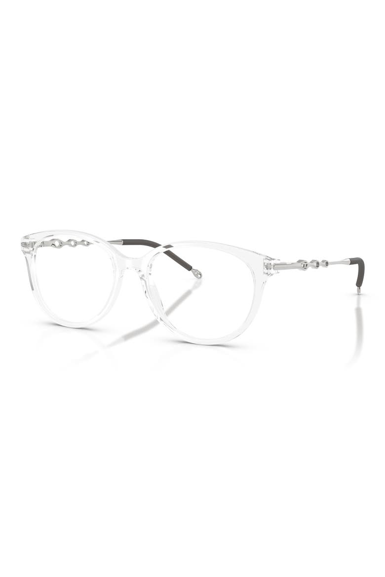 54mm Oval Optical Glasses, Alternate, color, CRISTAL SHINY / DEMO
