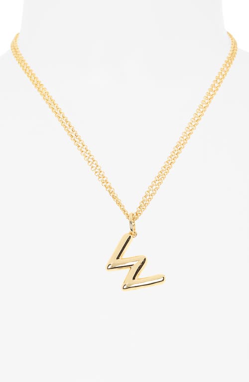 Leith Lowercase Initial Bubble Pendant Necklace In Gold