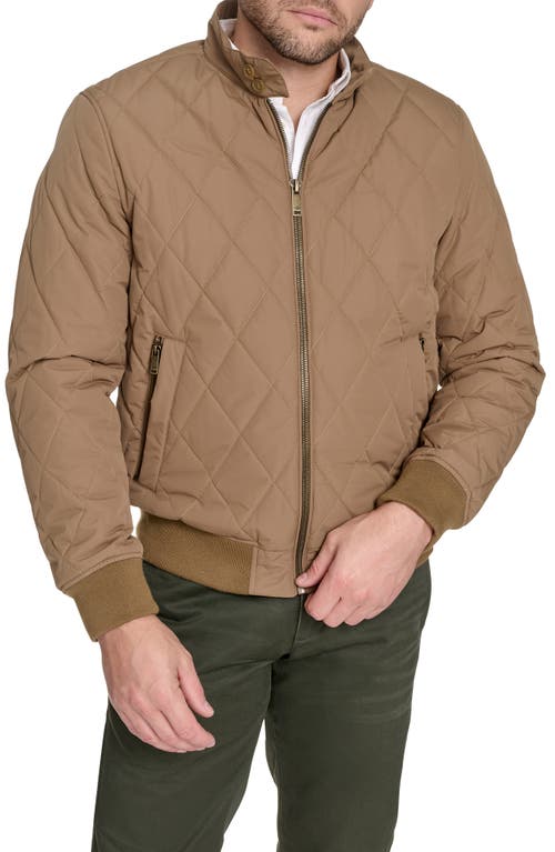 Dockers Men's Quilted Bomber Jacket In Green