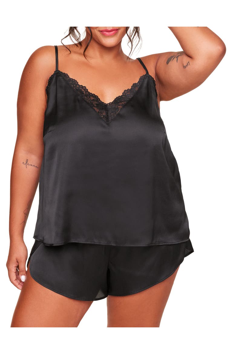Linnie Pajama Camisole & Short Set, Main, color, Black