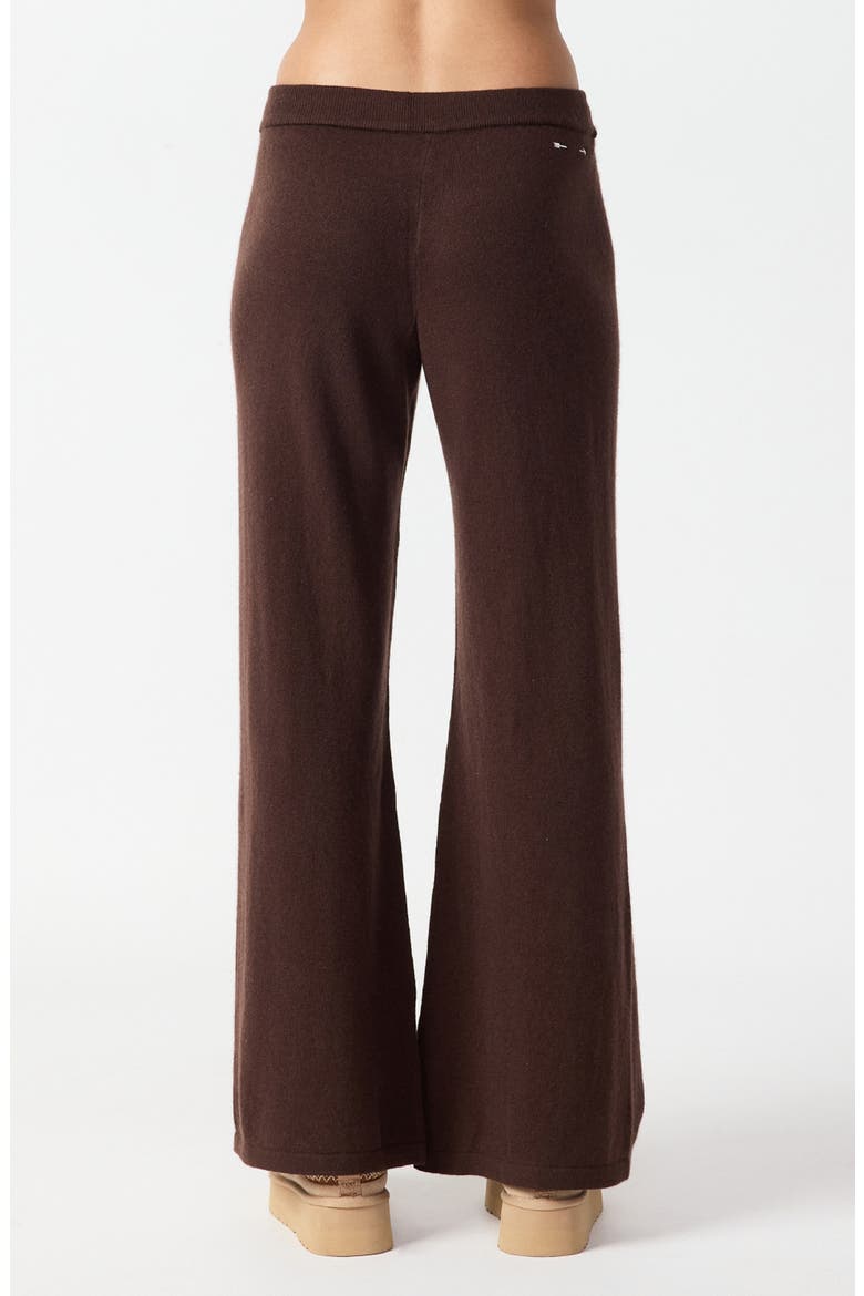 Amelie Cashmere Blend Knit Wide Leg Pants, Alternate, color, BROWN