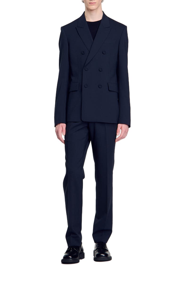 SANDRO Double-breasted suit jacket, Alternate, color,