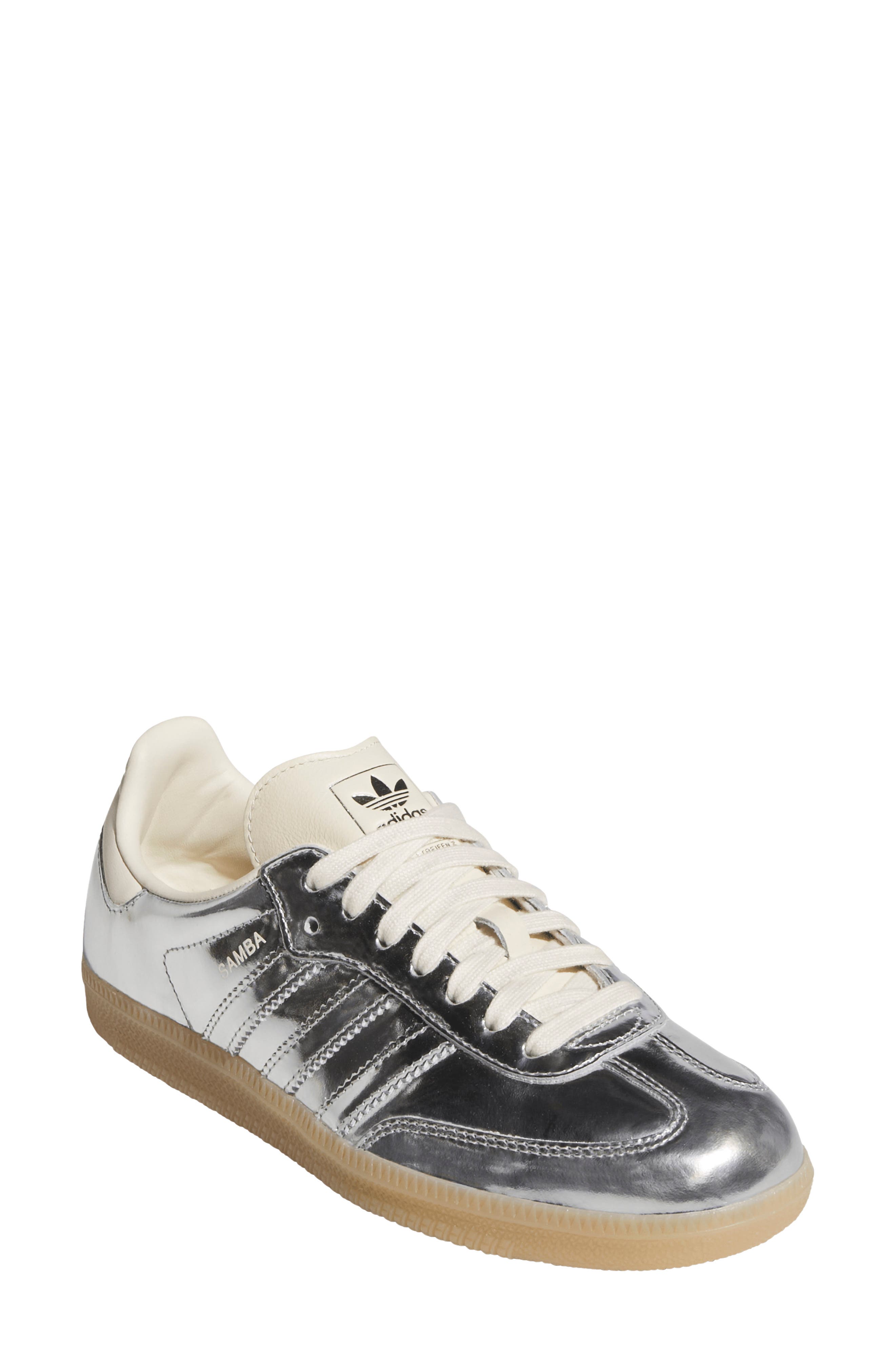 Samba OG Sneaker, Main, color, SILVER MET./SILVER MET./GUM5