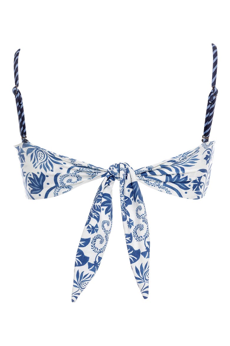 Lace Batik Ring Bikini Top, Alternate, color, BLUE
