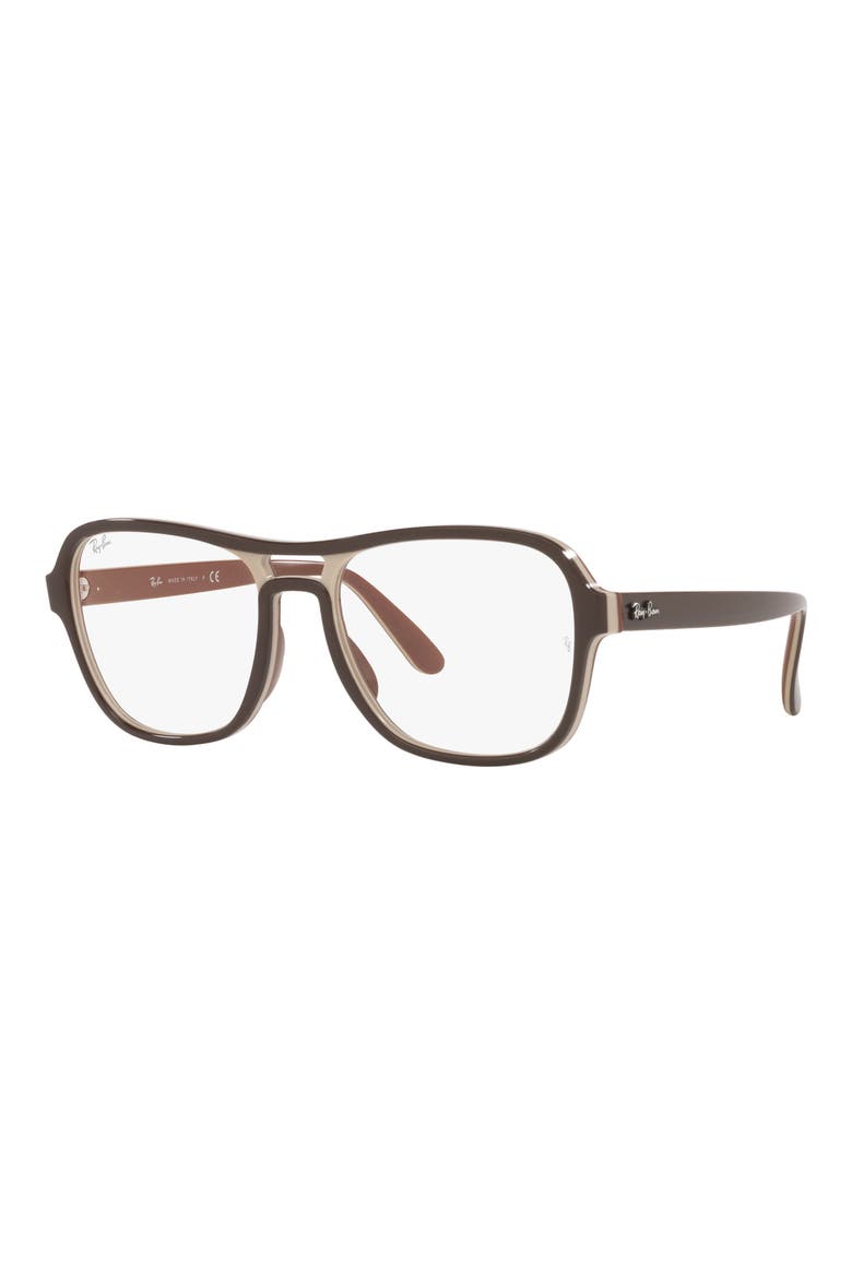 RX4356V 55mm Square Optical Glasses, Alternate, color, BROWN