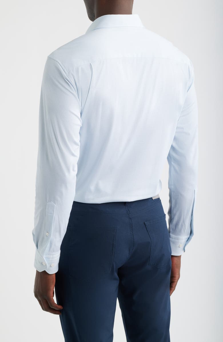 Peter Millar Excursionist Flex Print Wrinkle Resistant Button-Up Shirt, Alternate, color, Blue Frost