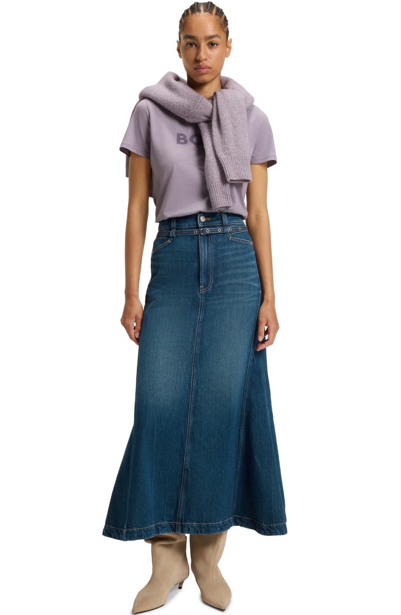 BOSS Orange Elogo Logo Cotton Graphic T-Shirt, Alternate, color, Light/ Pastel Purple