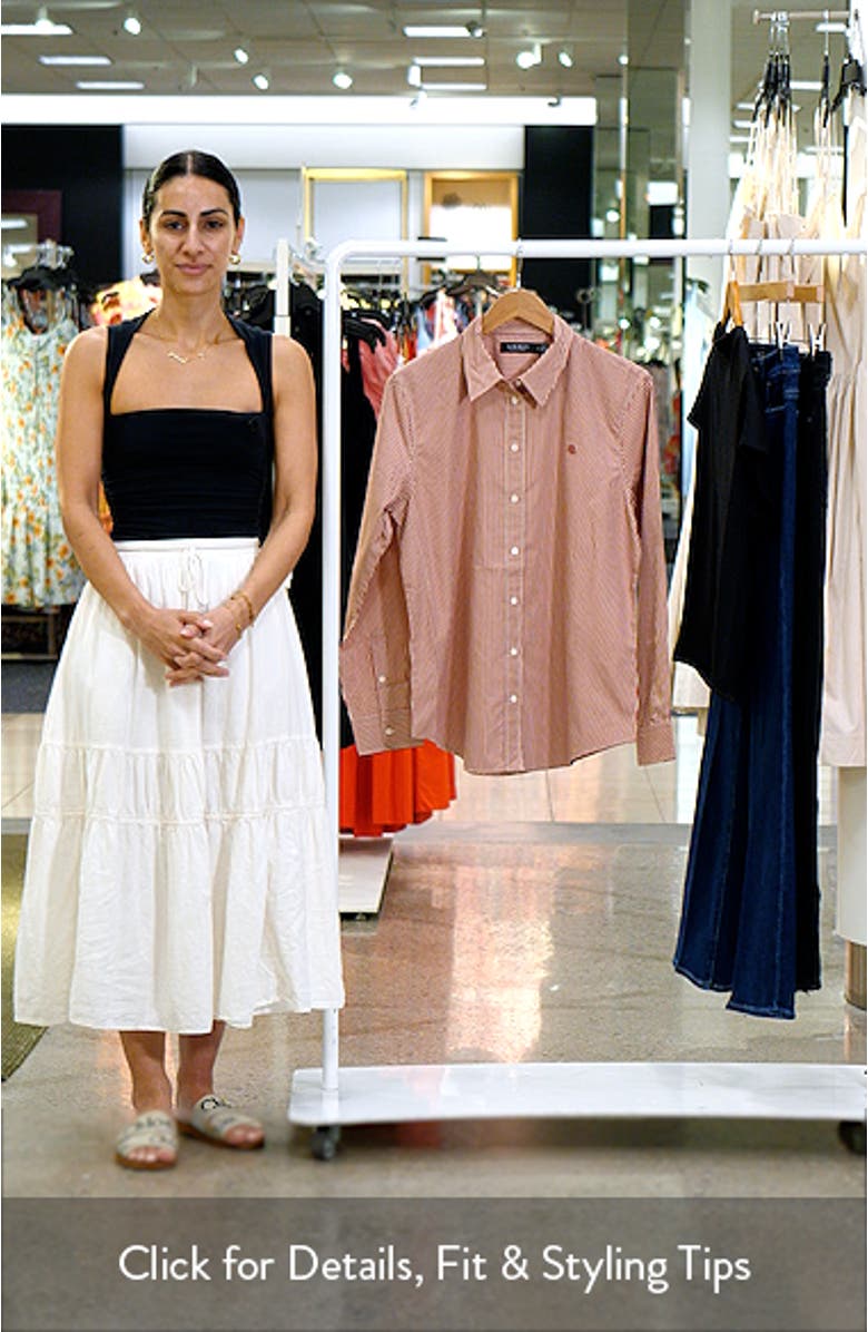 Classic Fit Stripe Broadcloth Button-Up Shirt, sales video thumbnail