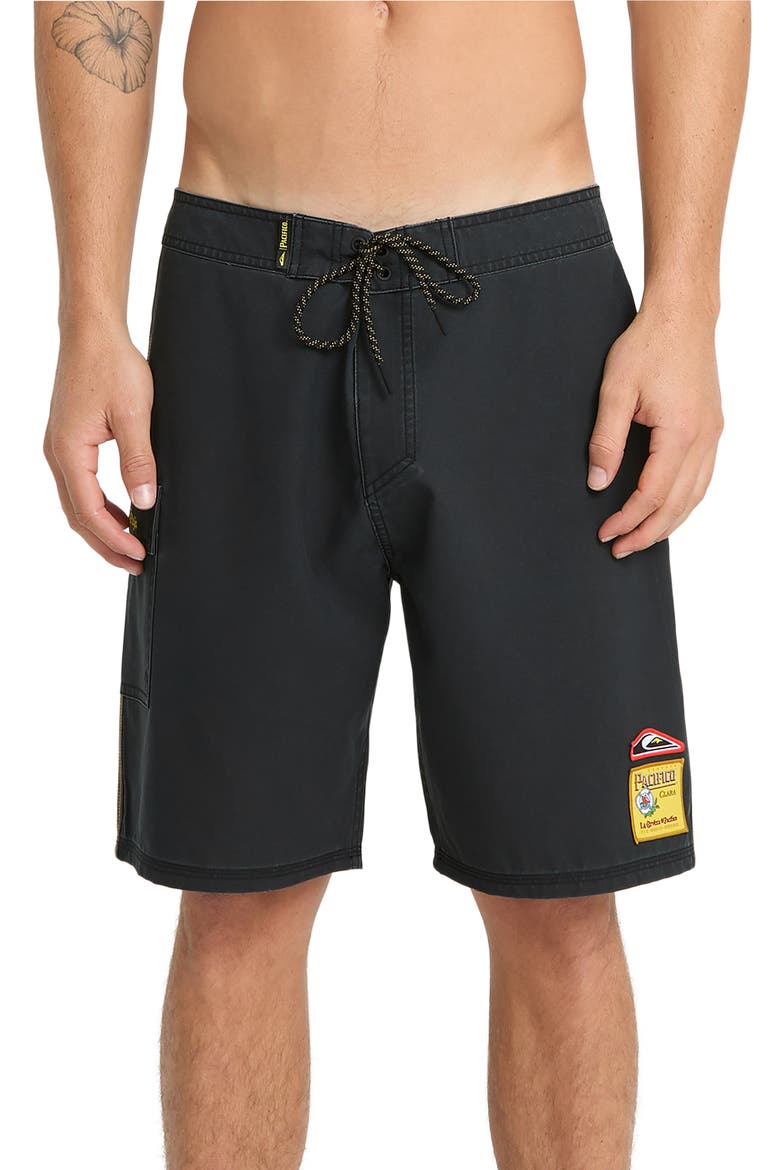 Pacifico Ballena 20 Board Shorts, Main, color, BLACK