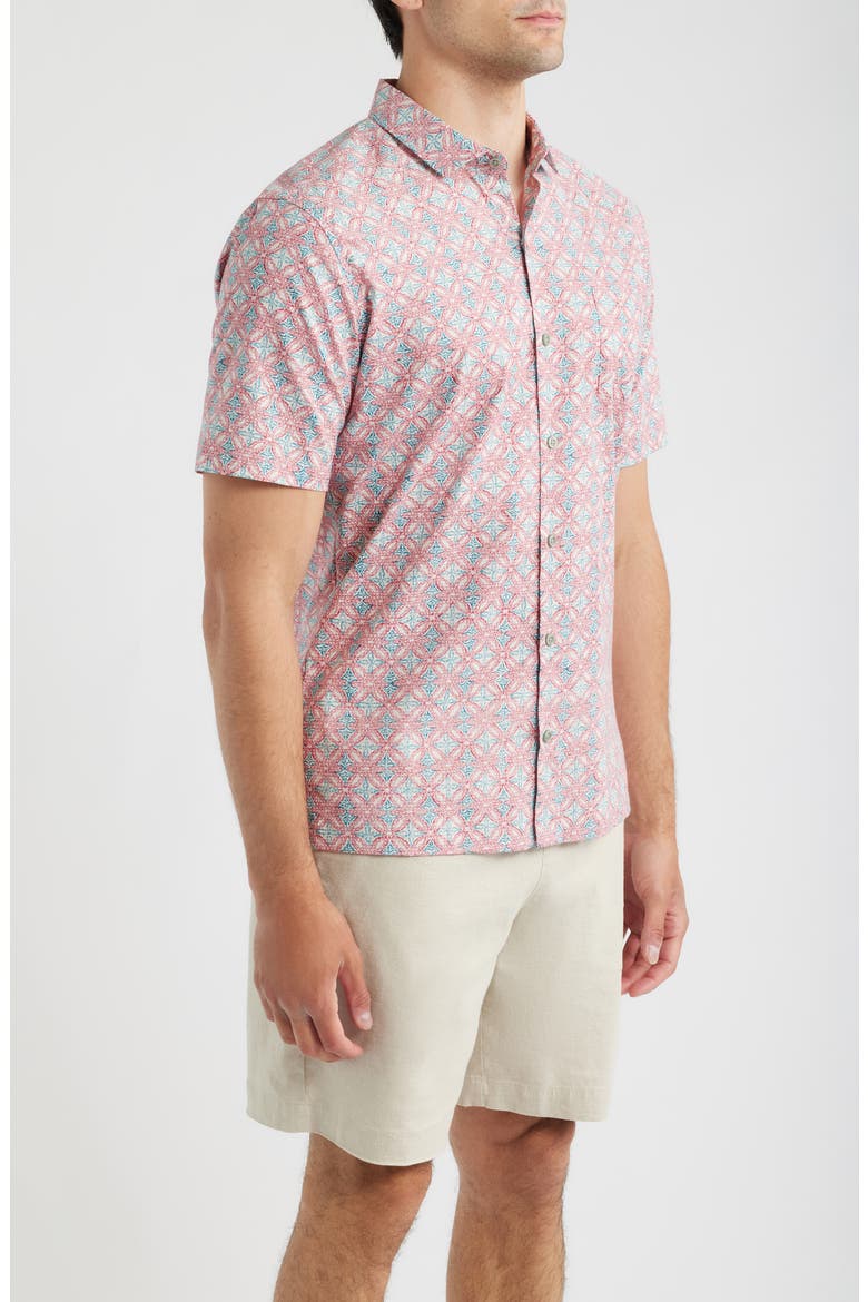 Sanganeri Cotton Shirt, Alternate, color, TOMATO
