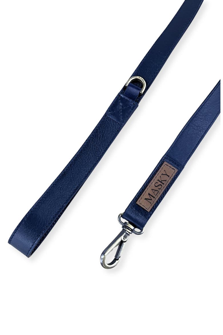 Classic Leather Leash, Alternate, color, Blue