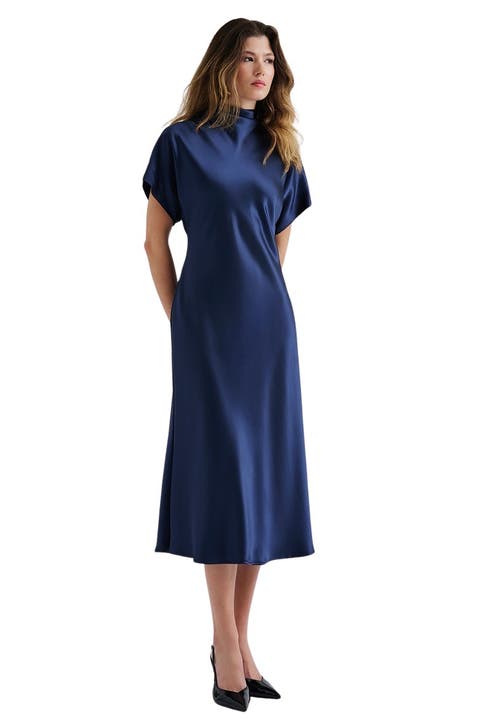 Milena Cape Midi Dress