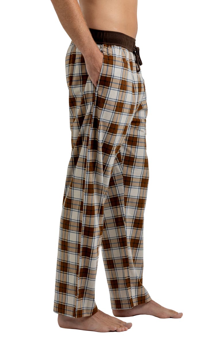 Rainforest Brushed Plaid Flannel Lounge Pants, Alternate, color, Earth/Moonstruck