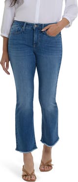 NYDJ Barbara Frayed Ankle Bootcut Jeans