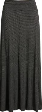 Loveappella Stripe Knit Maxi Skirt
