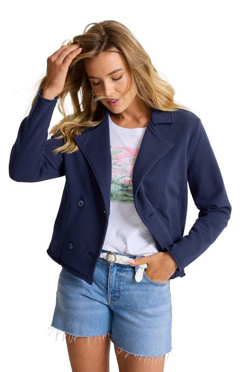 TOMMY BAHAMA TOMMY BAHAMA MARINA DEL MAR DOUBLE BREASTED CROP FLEECE JACKET