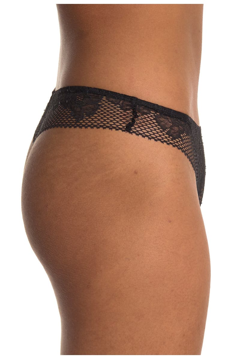 DKNY Soft Tech Lace Thong, Alternate, color, 