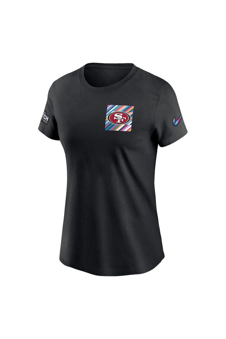 Women's Nike  Black San Francisco 49ers 2023 NFL Crucial Catch Sideline Tri-Blend T-Shirt, Alternate, color, Black