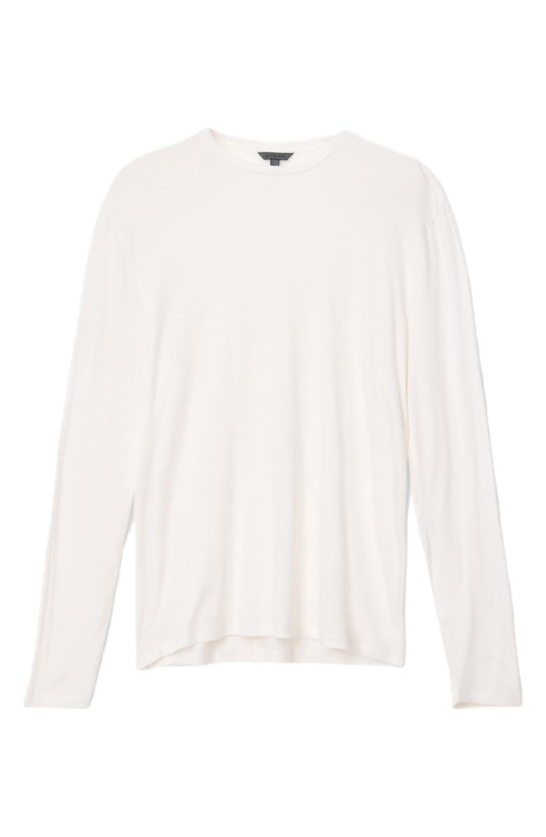 John Varvatos Clemente Lyocell & Wool Long Sleeve T-Shirt, Alternate, color, White