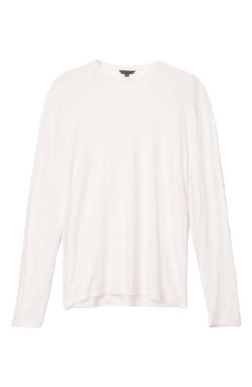 John Varvatos Clemente Lyocell & Wool Long Sleeve T-shirt In White
