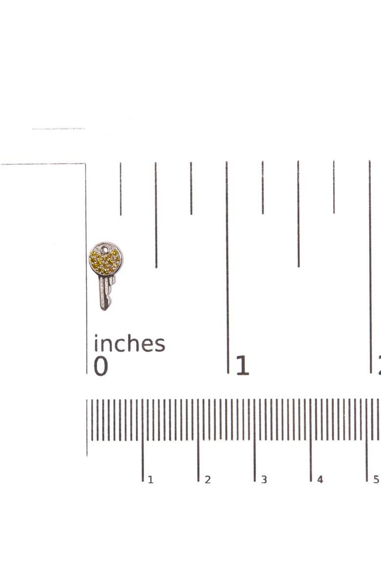 Haus of Brilliance 925 Sterling Silver 1/6ct TDW Yellow Treated Diamond Charm Earrings, Alternate, color, Silver