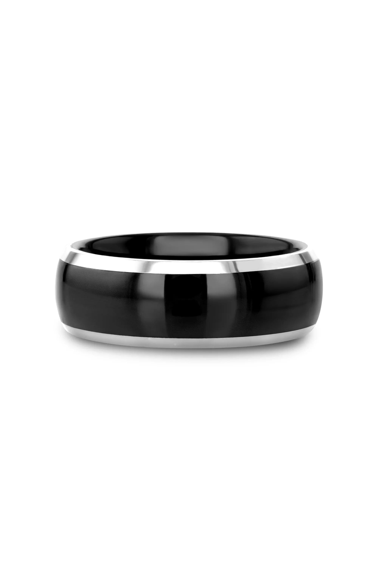 Larson Jewelers Carrera Domed Ceramic Tungsten Wedding Band, Alternate, color, 8Mm