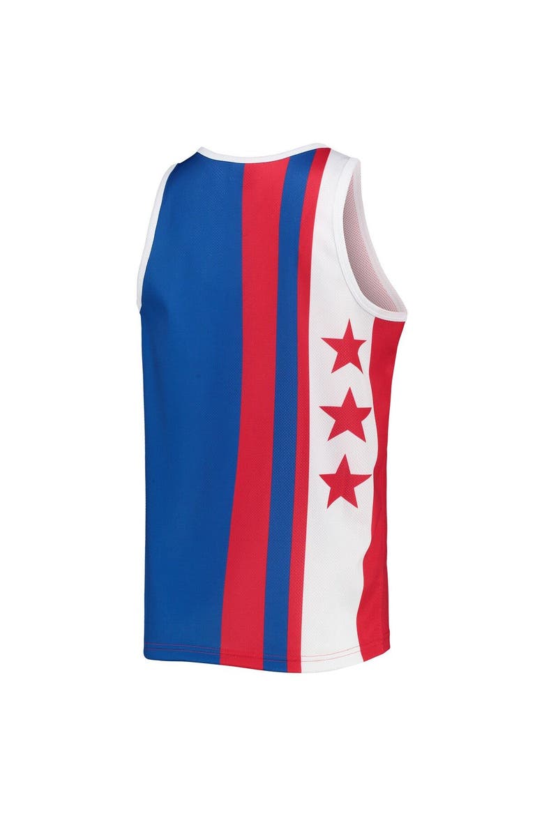 Men's Mitchell & Ness Julius Erving Blue/Red New York Nets Sublimated Player Tank Top, Alternate, color, Blue