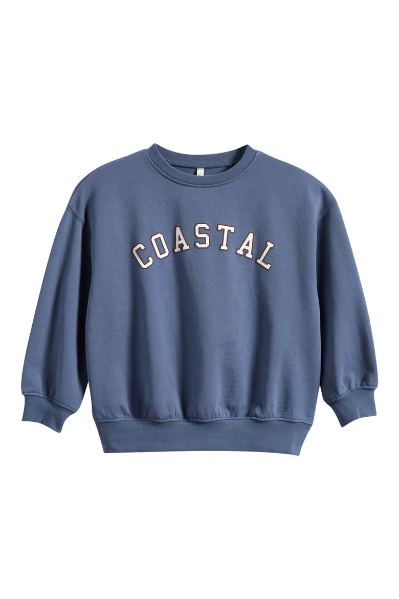 Kids' Coastal Graphic Print Sweatshirt, Main, color, MARINE