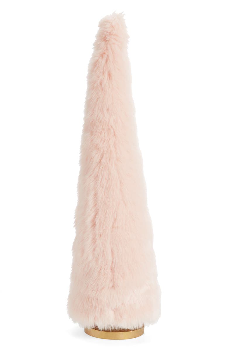 Rachel Parcell 24-Inch Frost Faux Fur Tree Decoration, Main, color, 