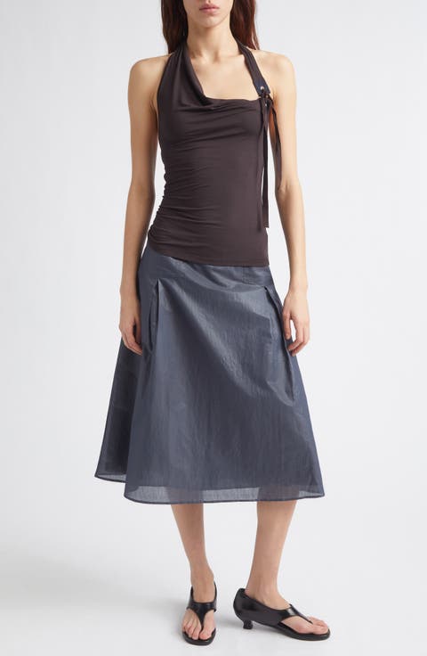 Simulet Side Tie Jersey Halter Top