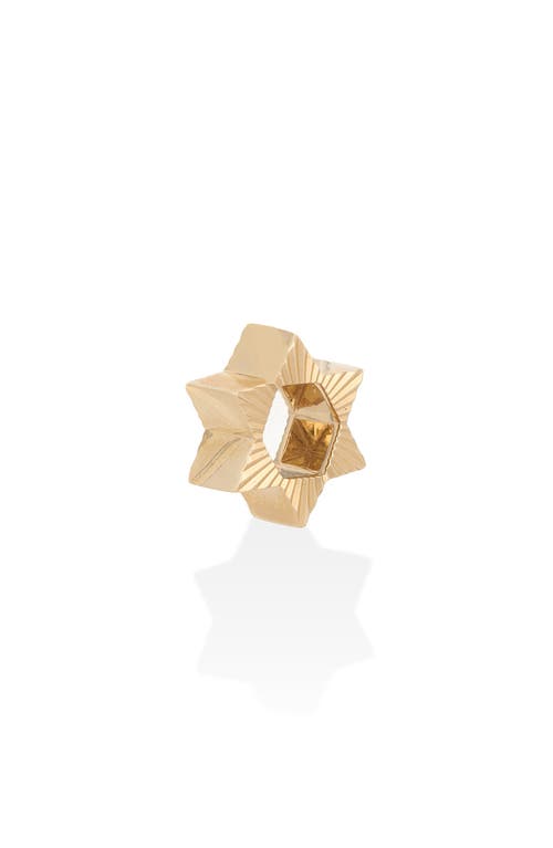 Adina Reyter 9k Yellow Gold Star Of David Fluted Big Bead Pendant