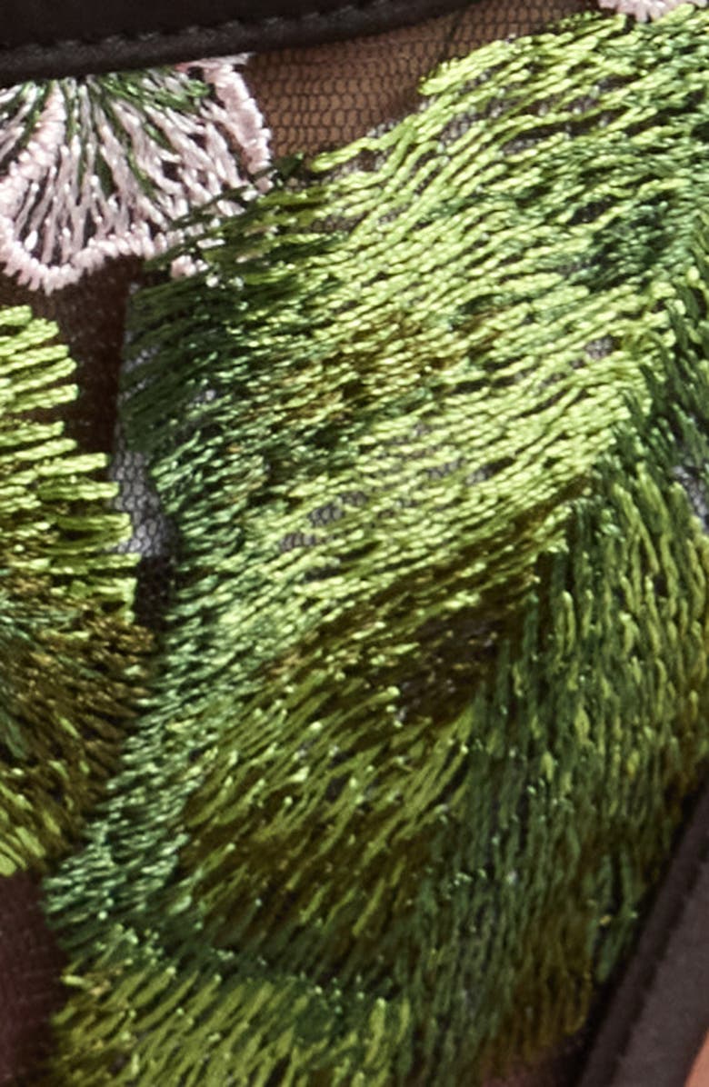 KILO BRAVA Hydrangea Strappy Embrodiered Mesh Thong, Alternate, color, Hydrangea Night