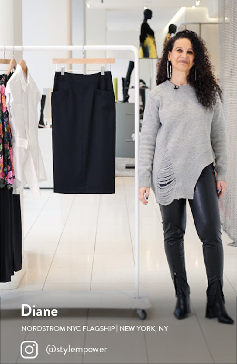 Haisley Wool Blend Pencil Skirt, sales video thumbnail