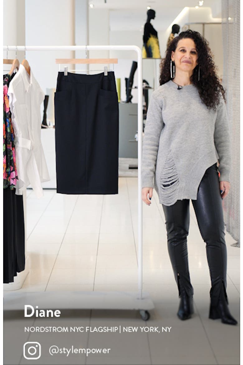 Haisley Wool Blend Pencil Skirt video