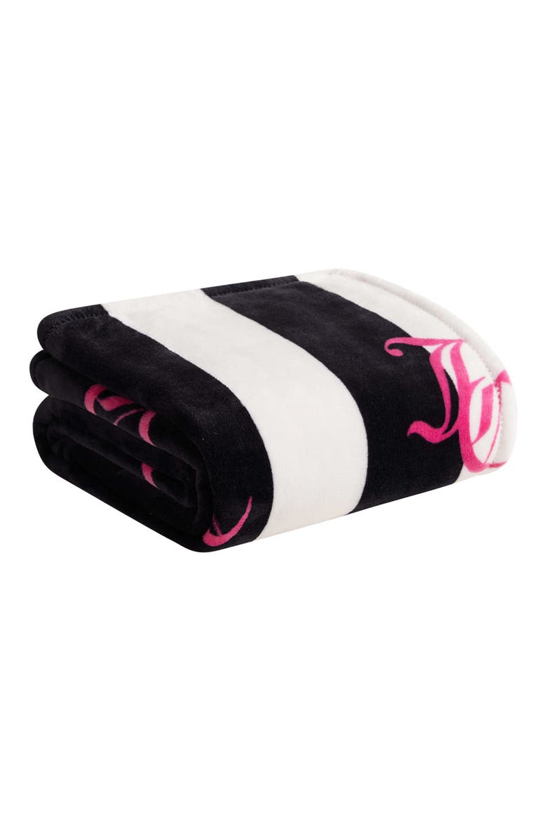 Cabana Hot Plush Throw Blanket, Main, color, BLACK