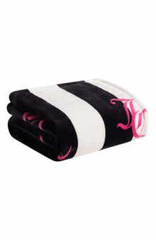 Juicy Couture Cabana Hot Plush Throw Blanket