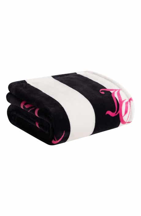 Juicy Couture Cabana Hot Plush Throw Blanket