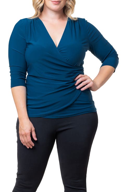 Faux Wrap Top (Plus Size)