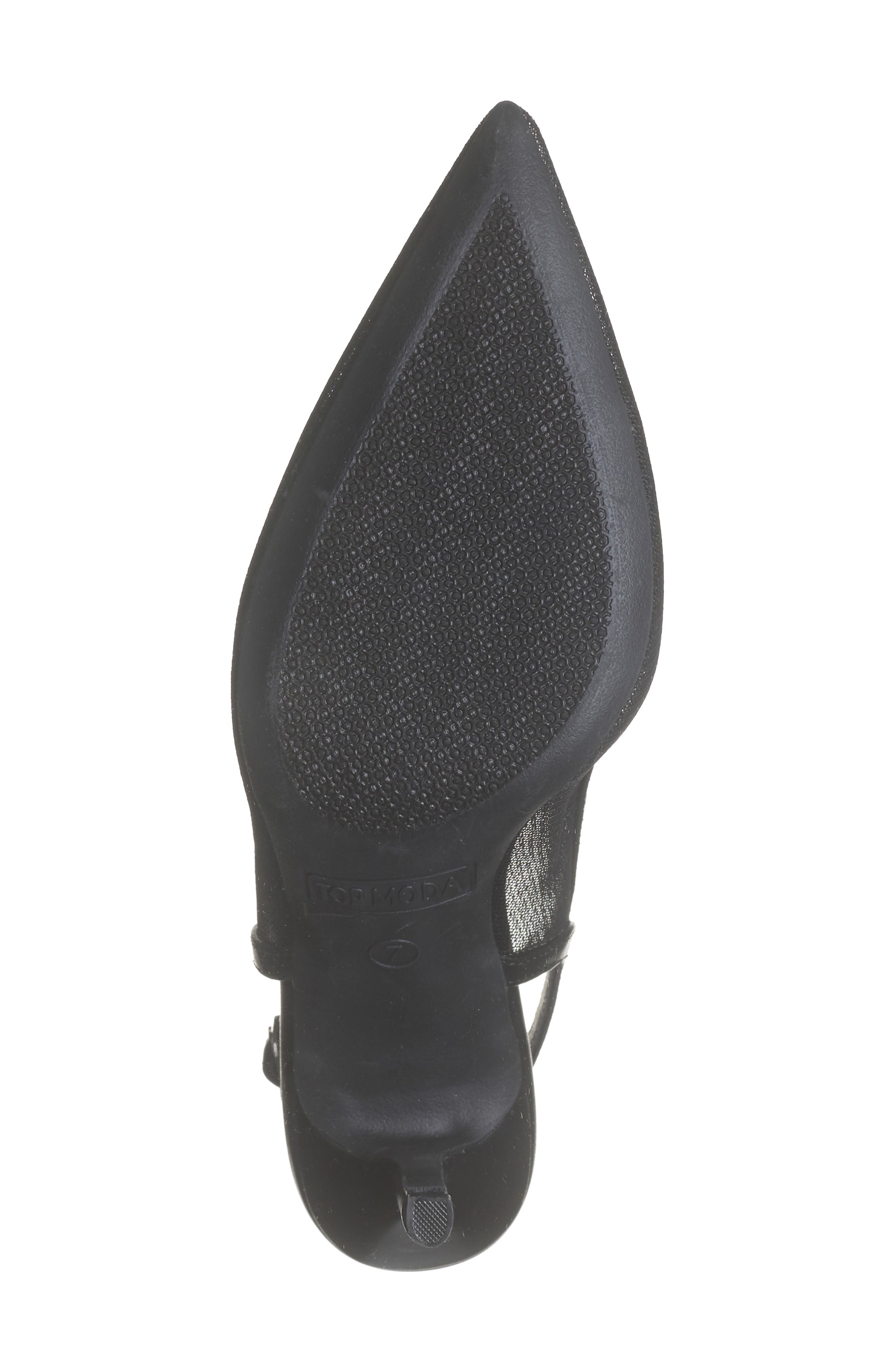 TOP GUY SHOES Calista Stiletto Slingback Pump, Alternate, color, Black Mesh