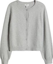 BP. Crewneck Cotton Blend Cardigan